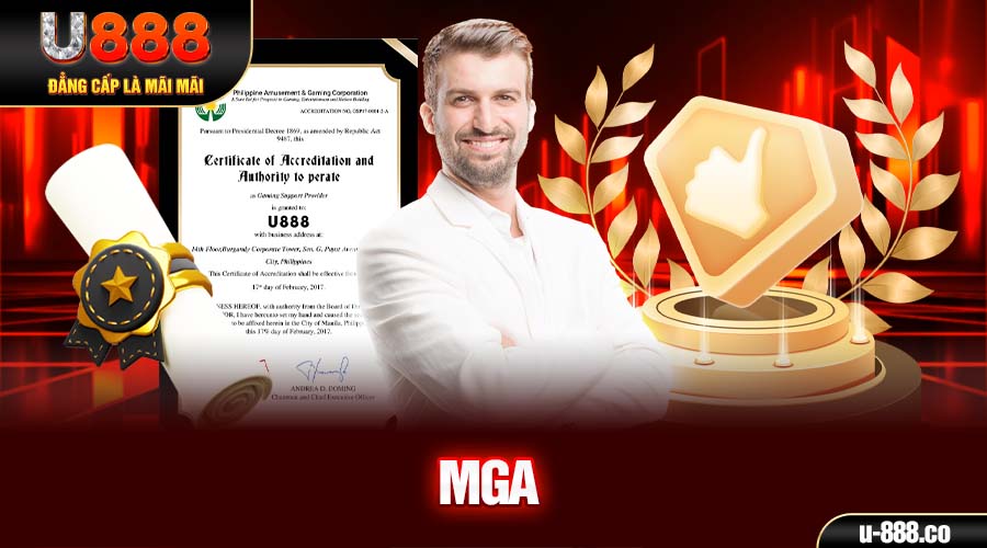 Giấy Phép Hoạt Động U888 3 MGA cấp giấy phép cho U888 từ ngày đầu thành lập