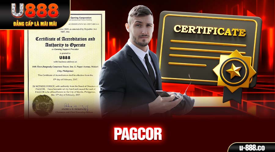 Giấy Phép Hoạt Động U888 2 Pagcor - giấy phép hoạt động gambling do cơ quan thuộc chính phủ Philippines cấp